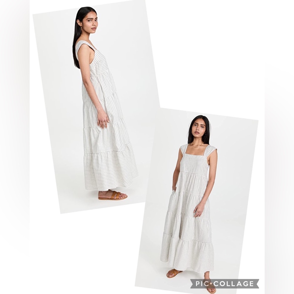 Madewell Striped Tiered Maxi Dress